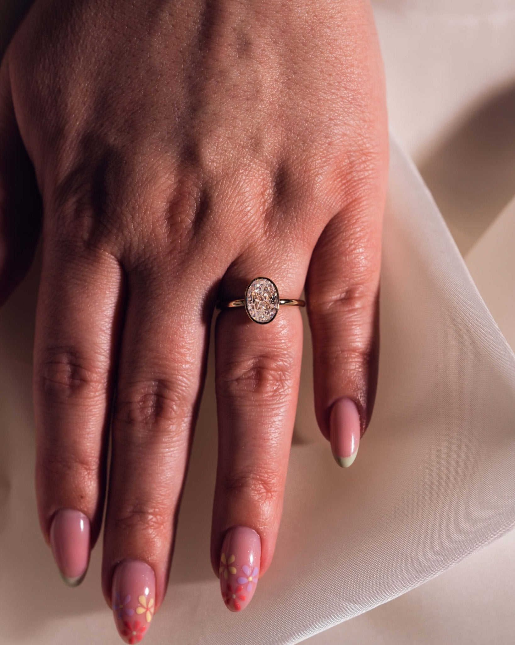 Cushion Hidden Halo Lab Grown Diamond Engagement Ring